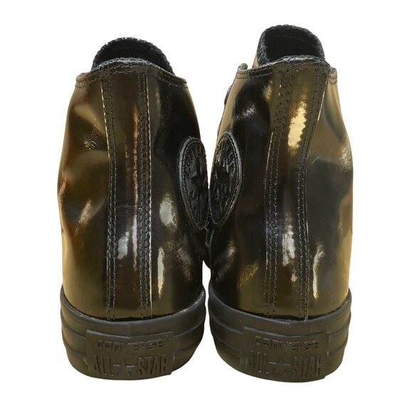 Converse Women’s Black Pure Silver Brush-Off Leather High-Top Sneakers Size 6.5 - Picture 5 of 13